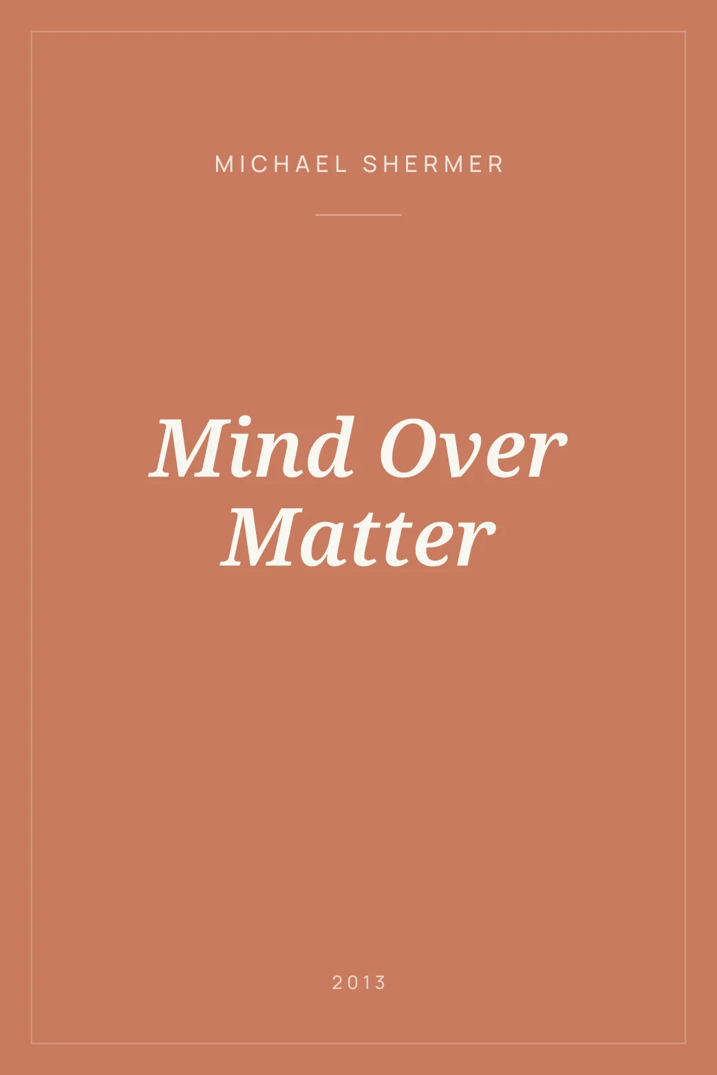 Portada de Mind Over Matter