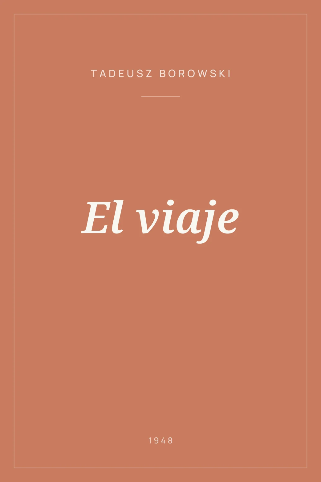 Portada de El viaje