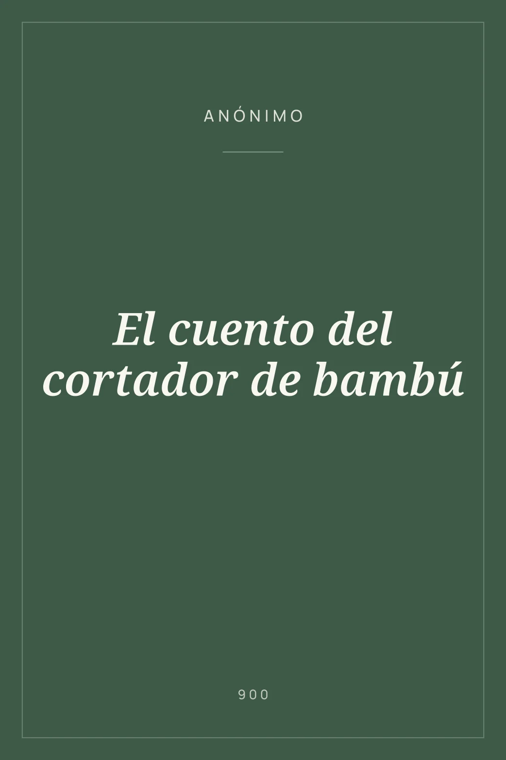 Portada de El cuento del cortador de bambú