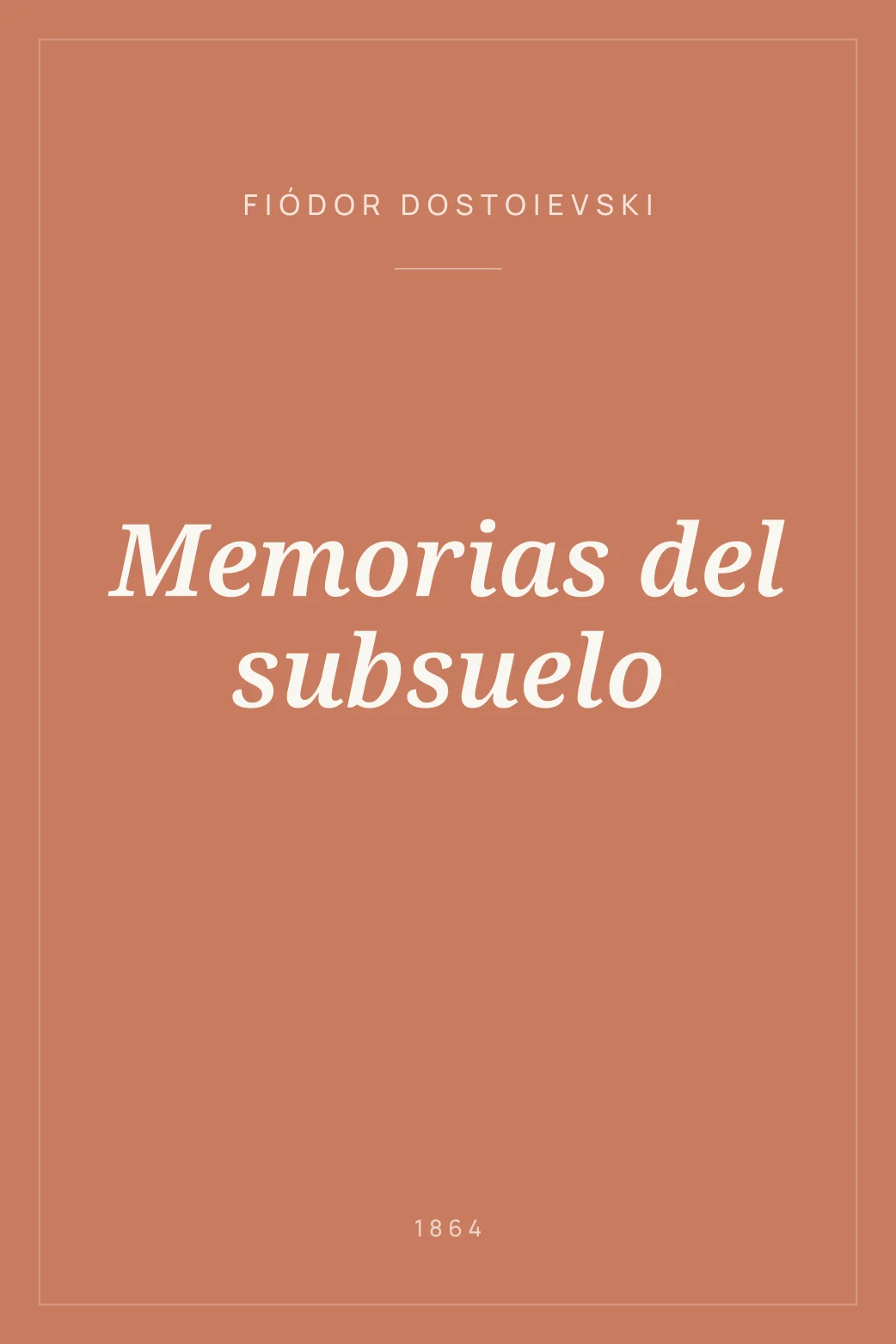 Portada de Memorias del subsuelo