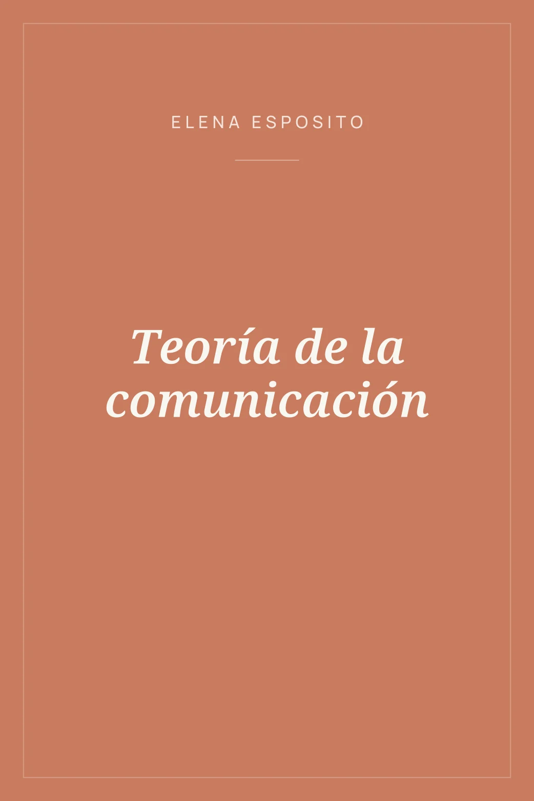 Portada de Teoría de la comunicación