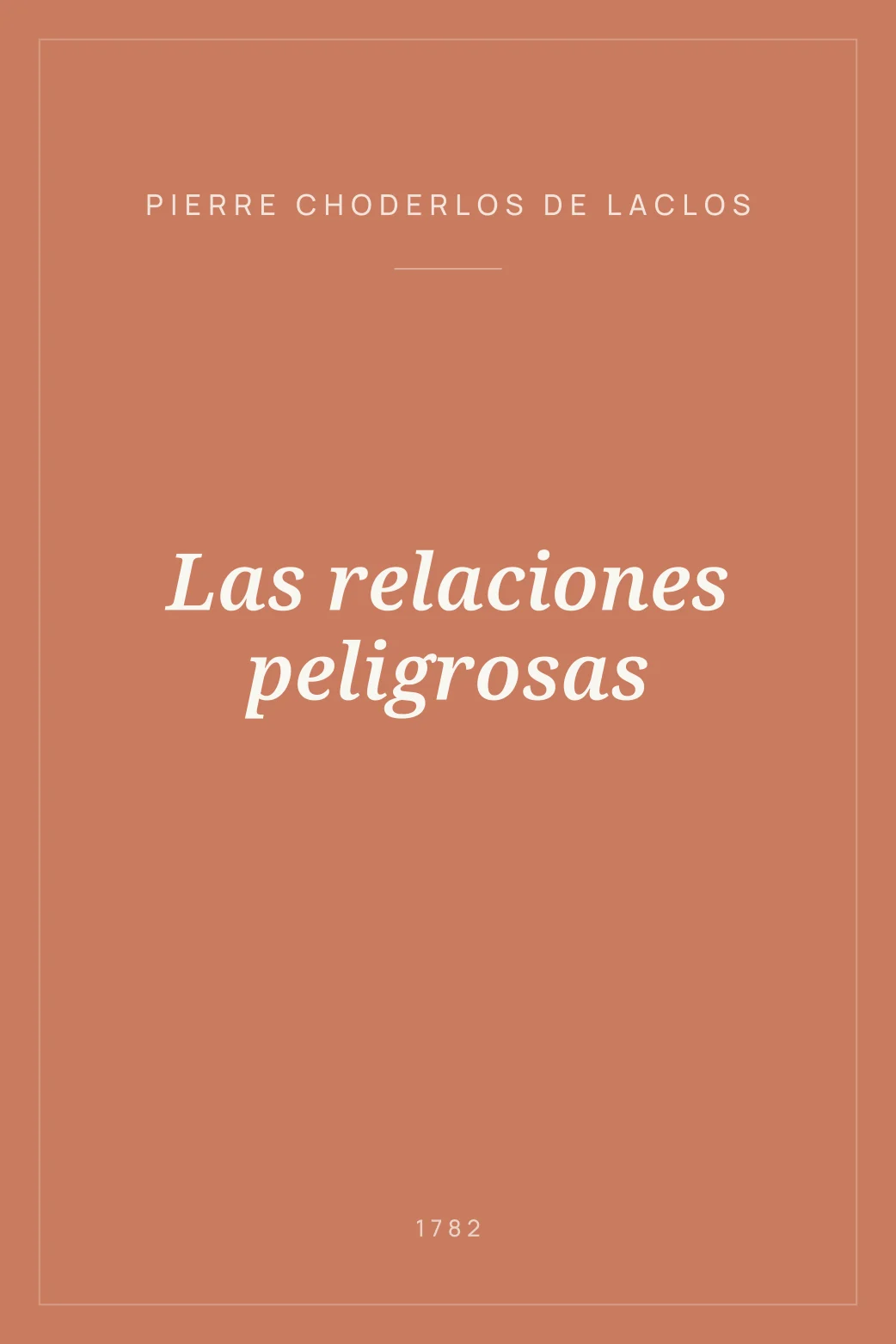 Portada de Las relaciones peligrosas