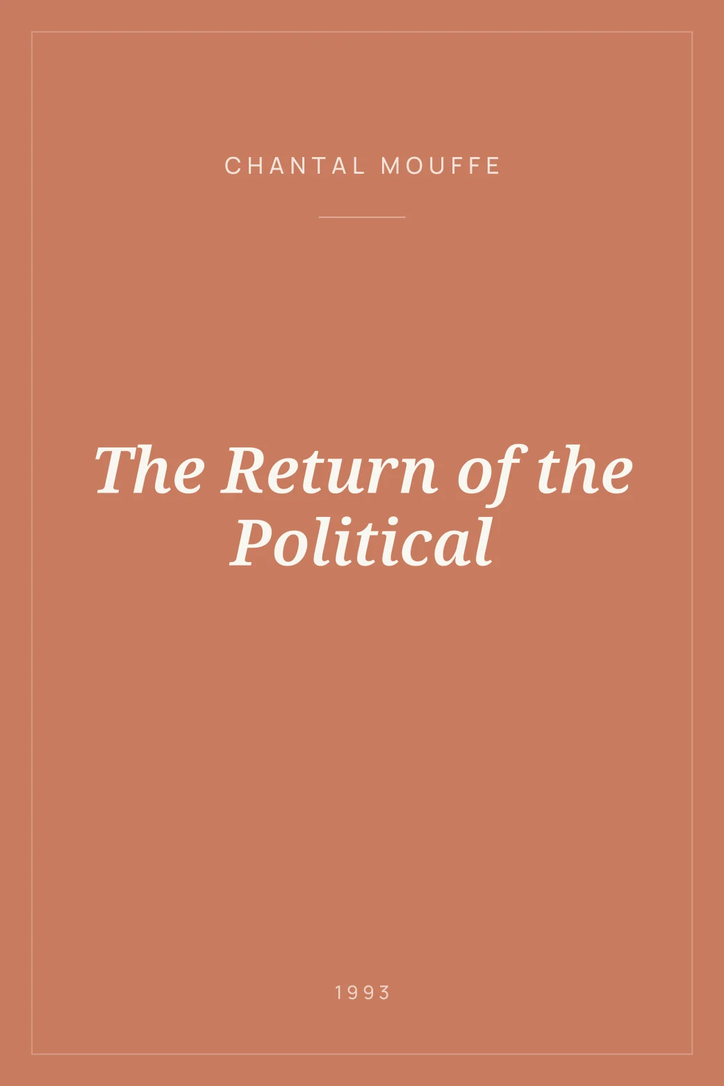 Portada de The Return of the Political