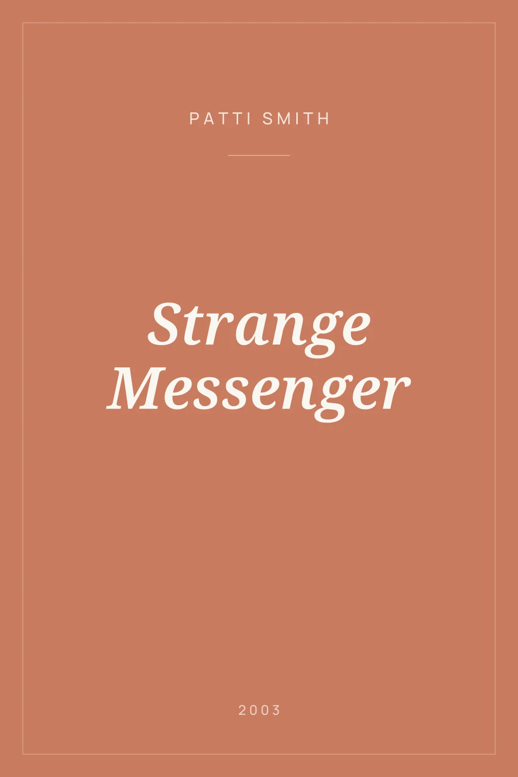 Portada de Strange Messenger