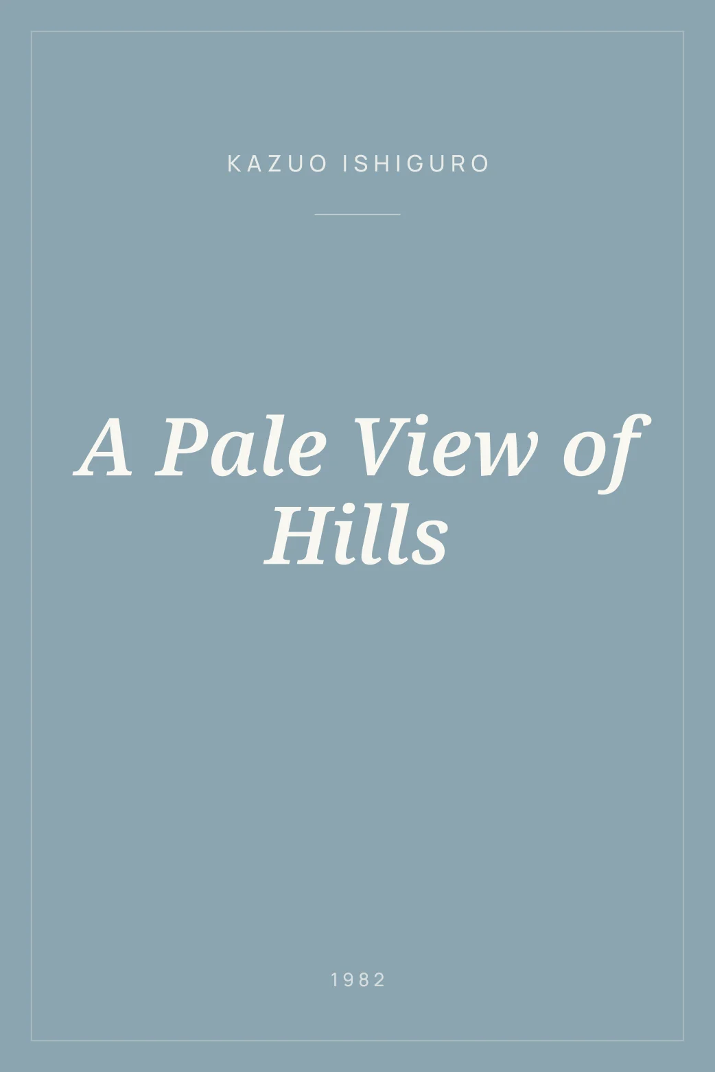 Portada de A Pale View of Hills