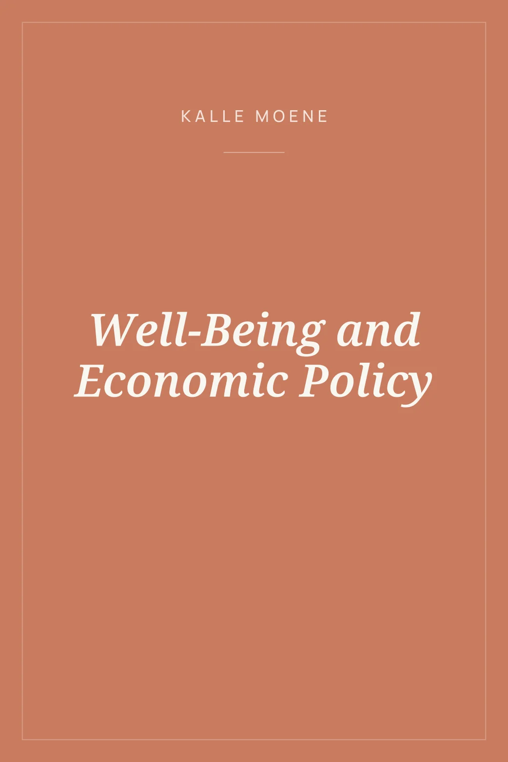 Portada de Well-Being and Economic Policy