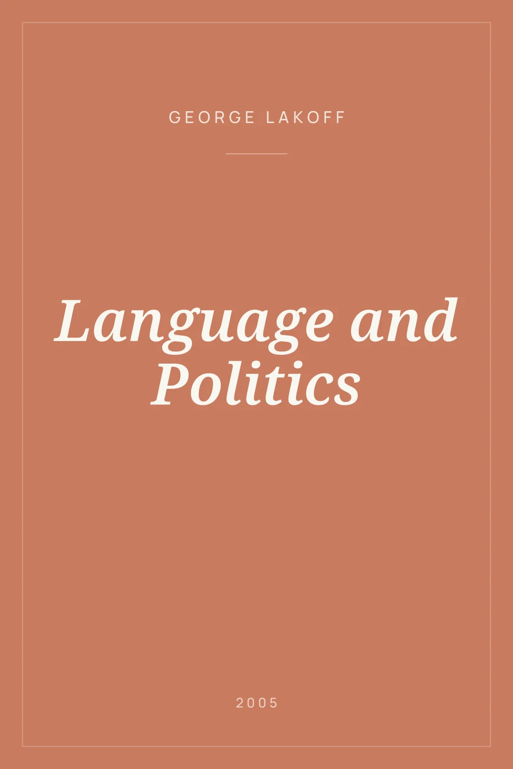 Portada de Language and Politics