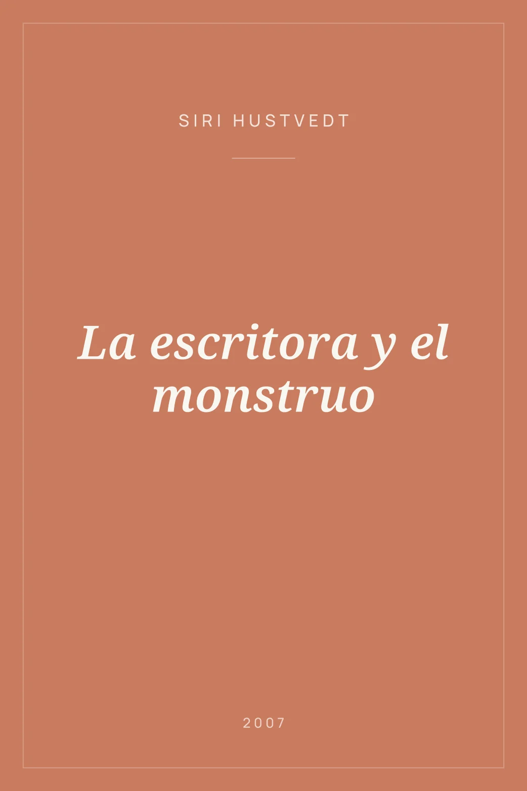 Portada de La escritora y el monstruo