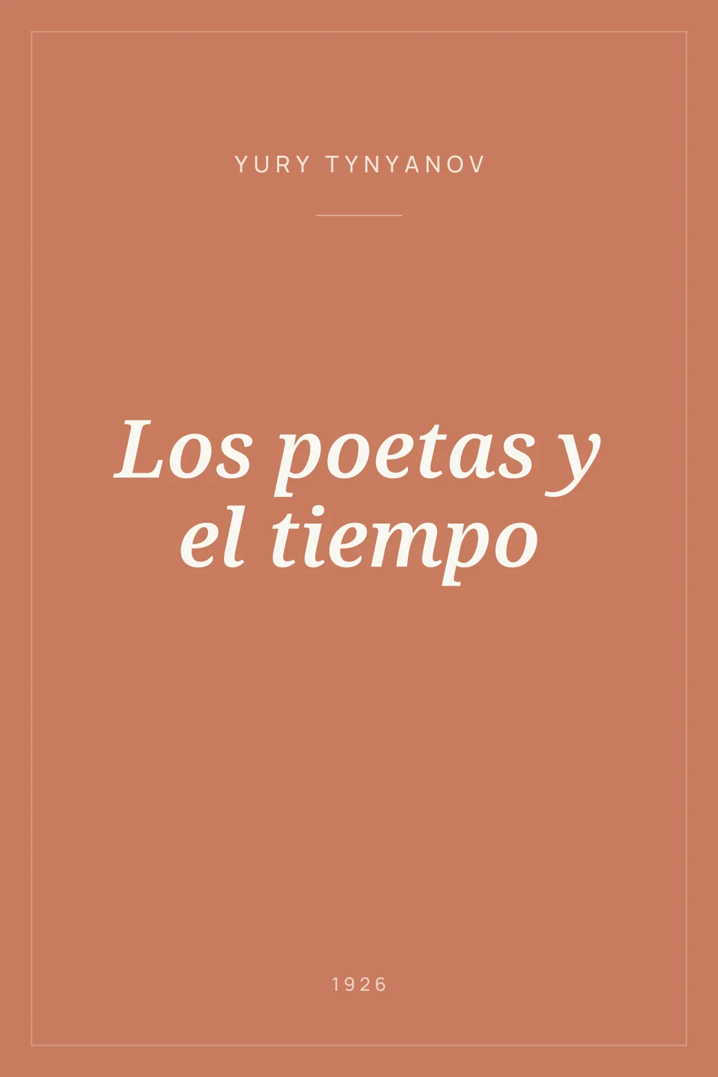 Portada de Los poetas y el tiempo