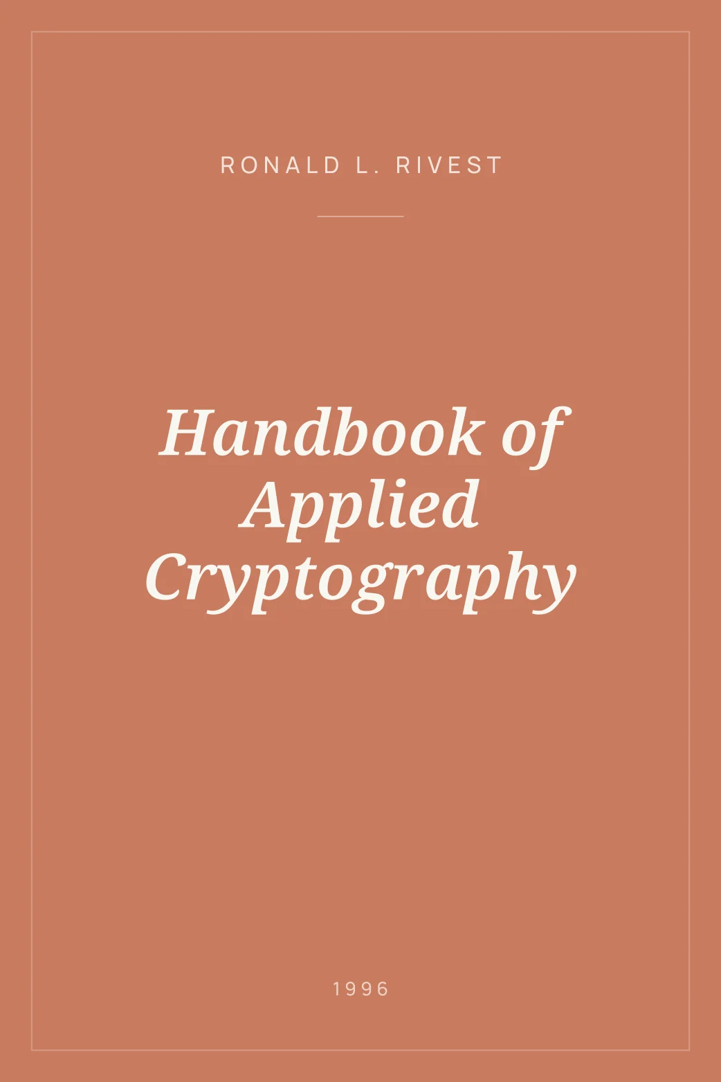Portada de Handbook of Applied Cryptography
