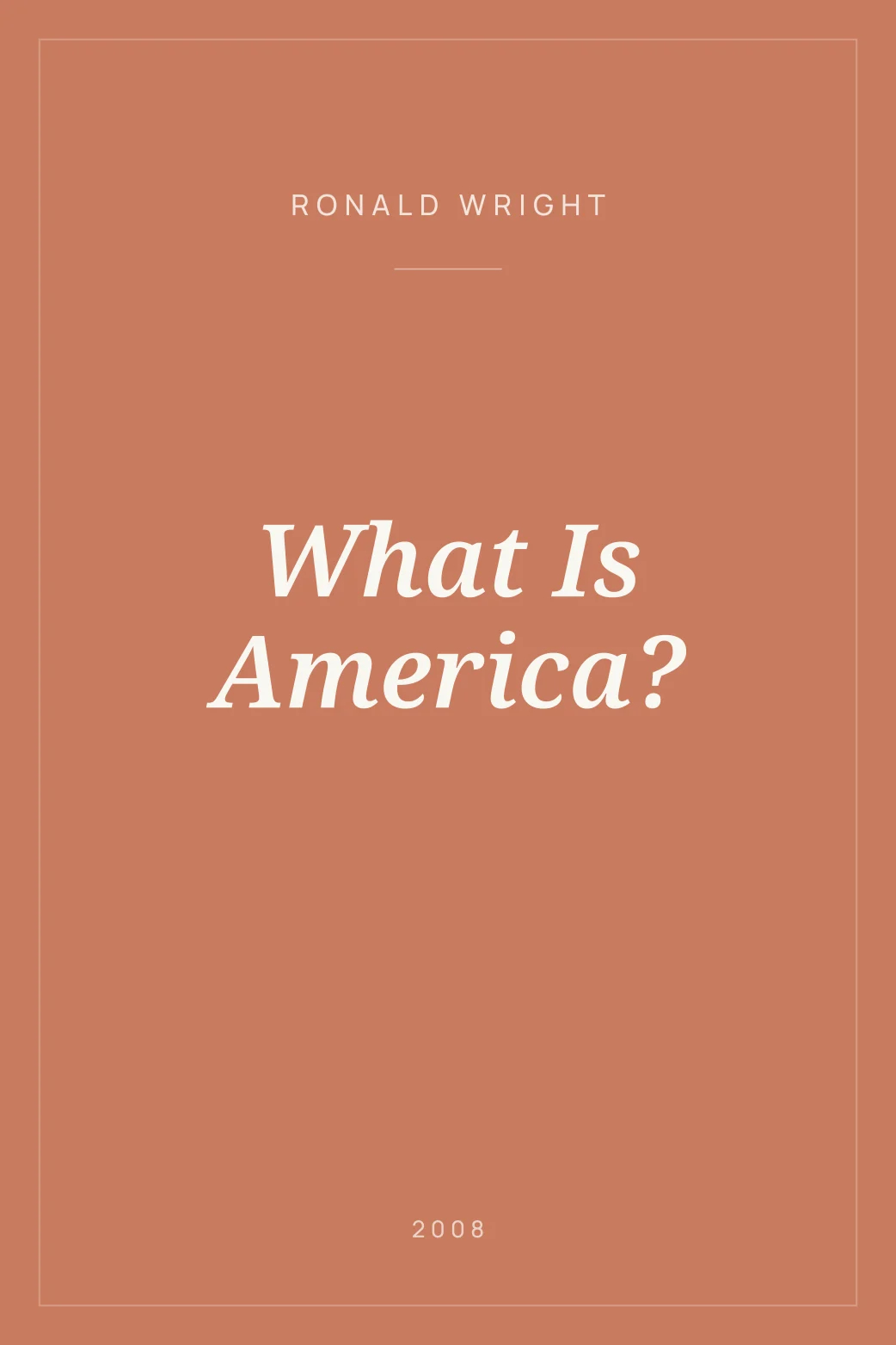 Portada de What Is America?