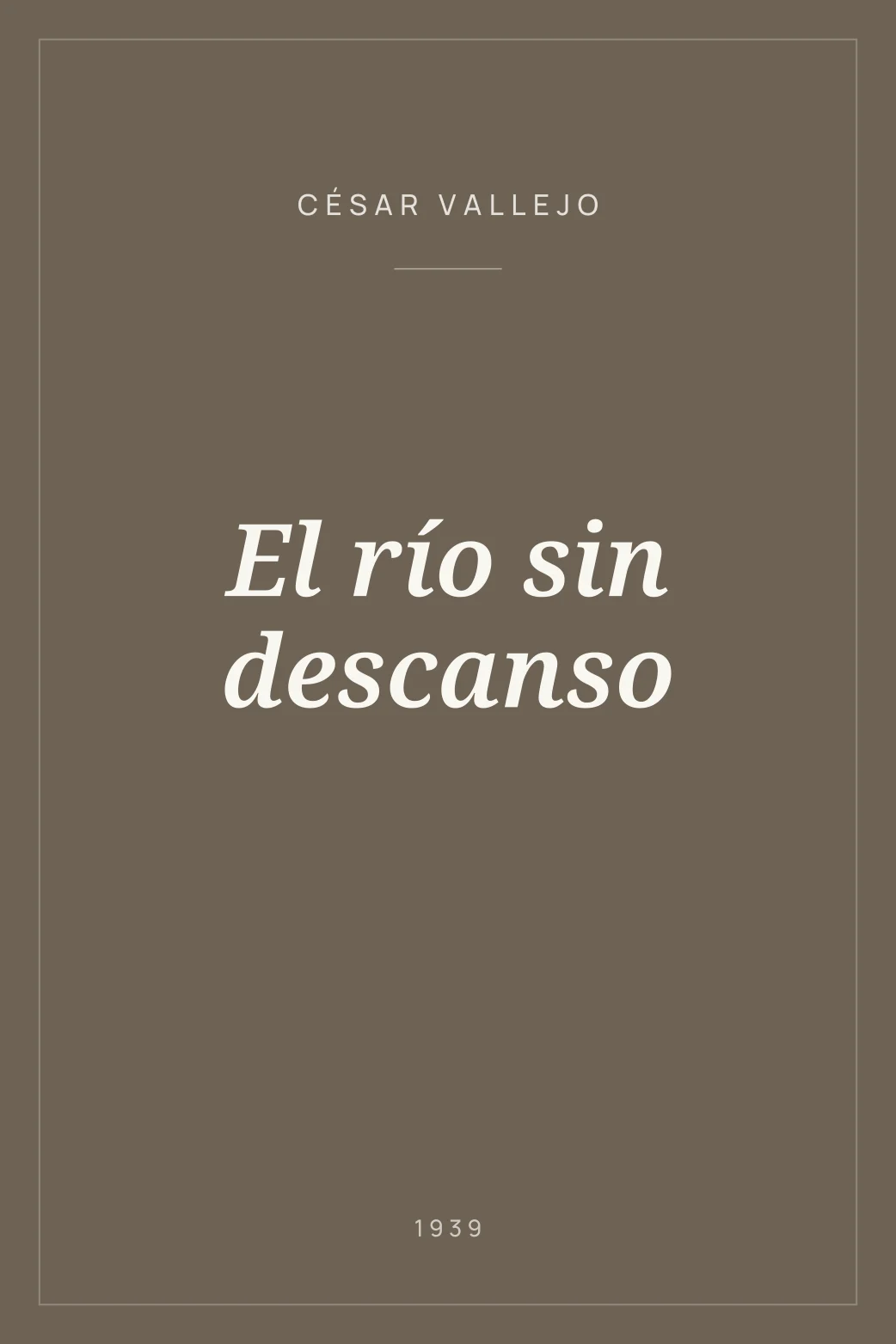 Portada de El río sin descanso