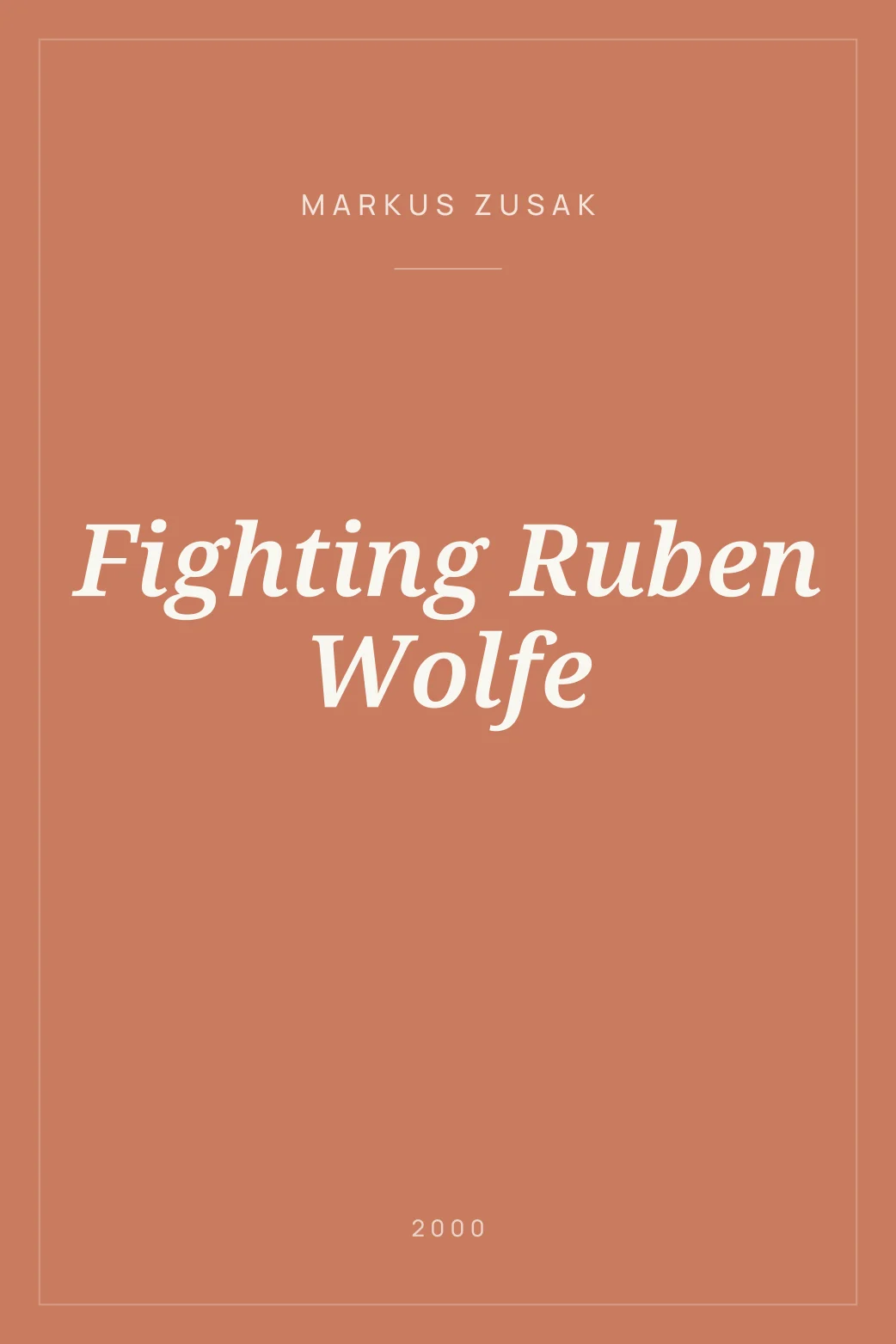 Portada de Fighting Ruben Wolfe