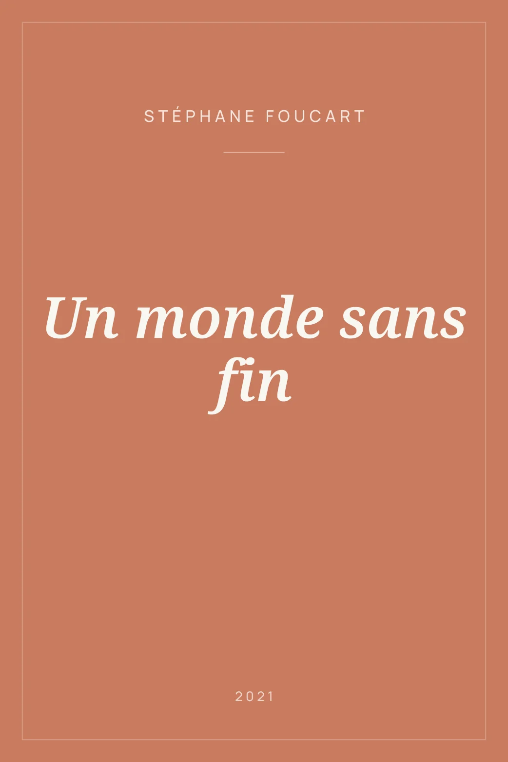 Portada de Un monde sans fin