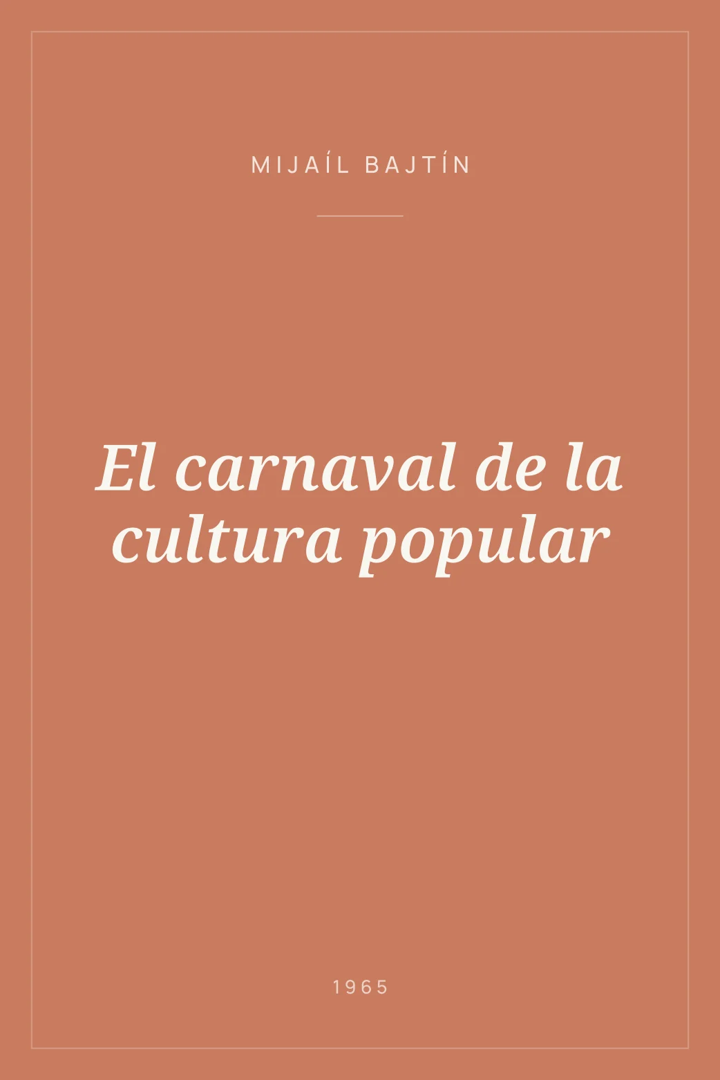 Portada de El carnaval de la cultura popular