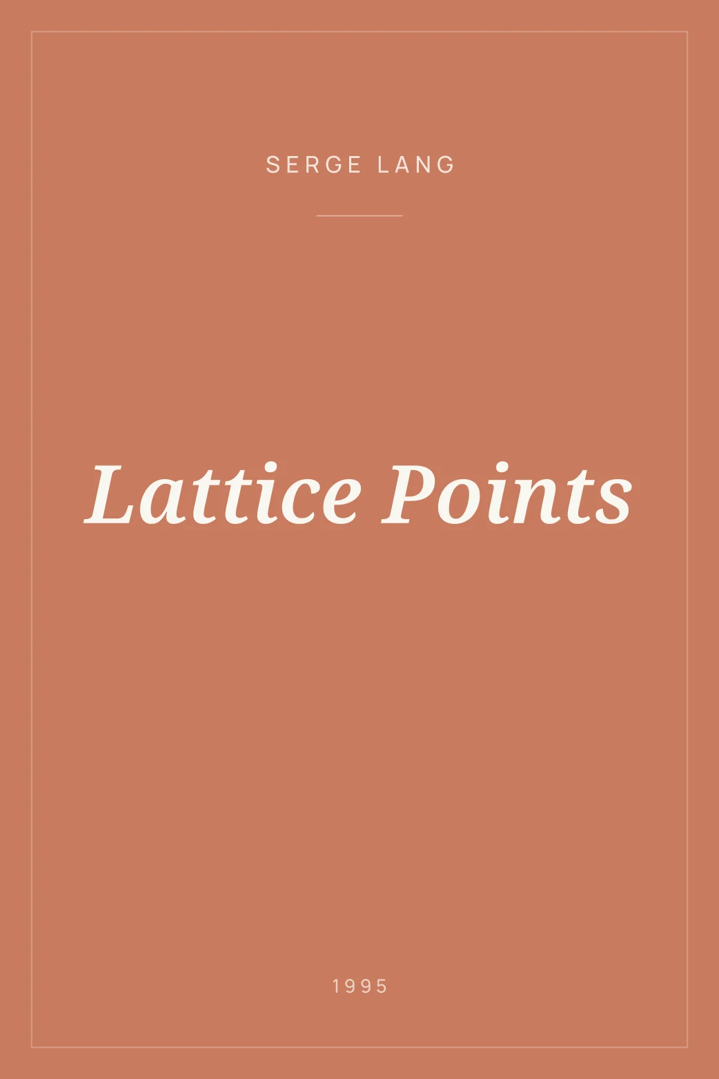 Portada de Lattice Points