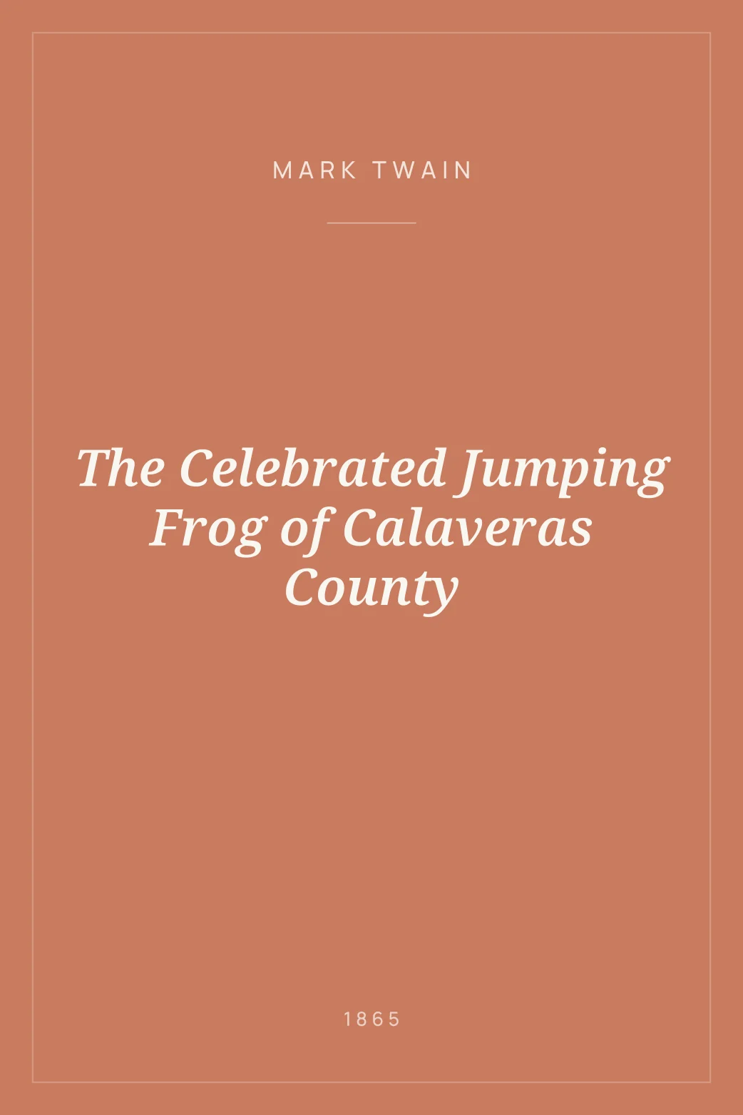 Portada de The Celebrated Jumping Frog of Calaveras County