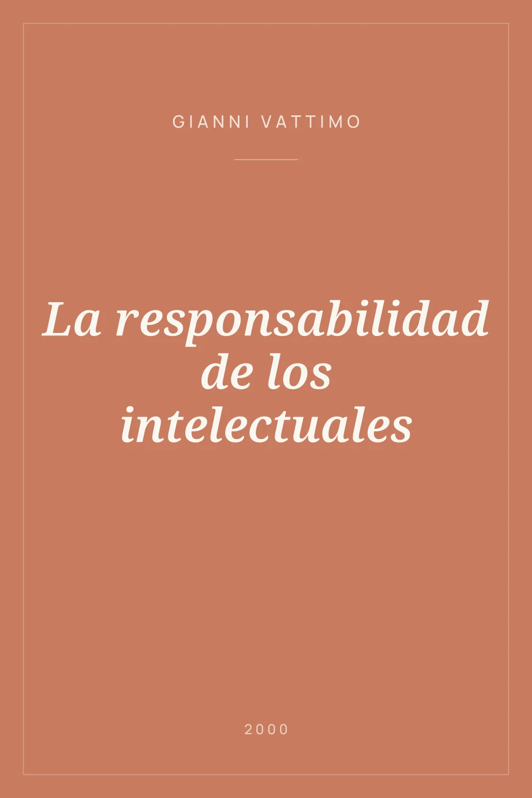 Portada de La responsabilidad de los intelectuales