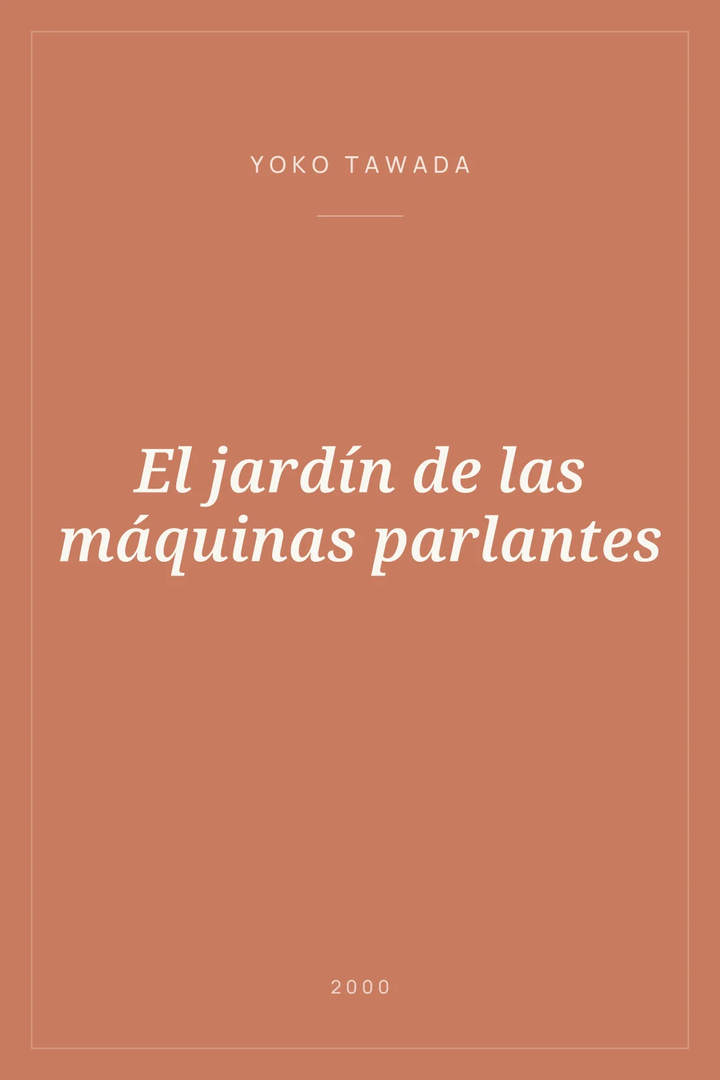 Portada de El jardín de las máquinas parlantes