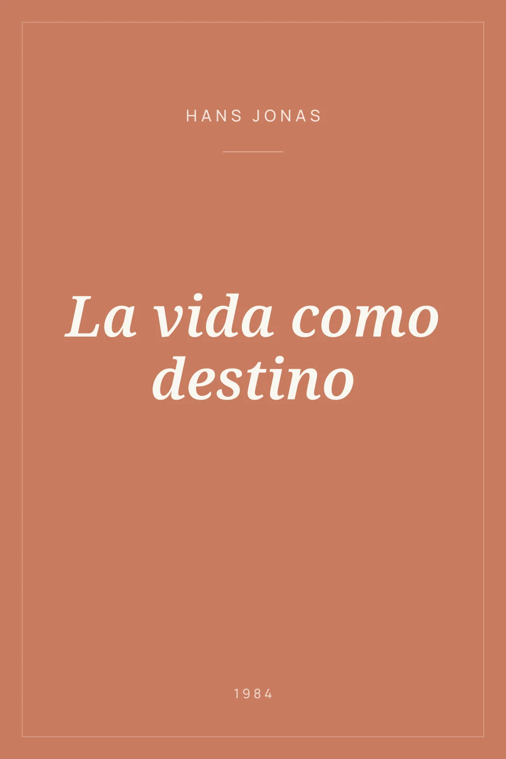 Portada de La vida como destino