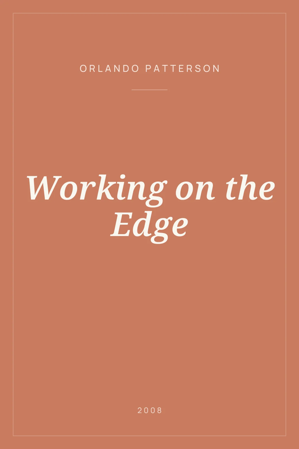 Portada de Working on the Edge