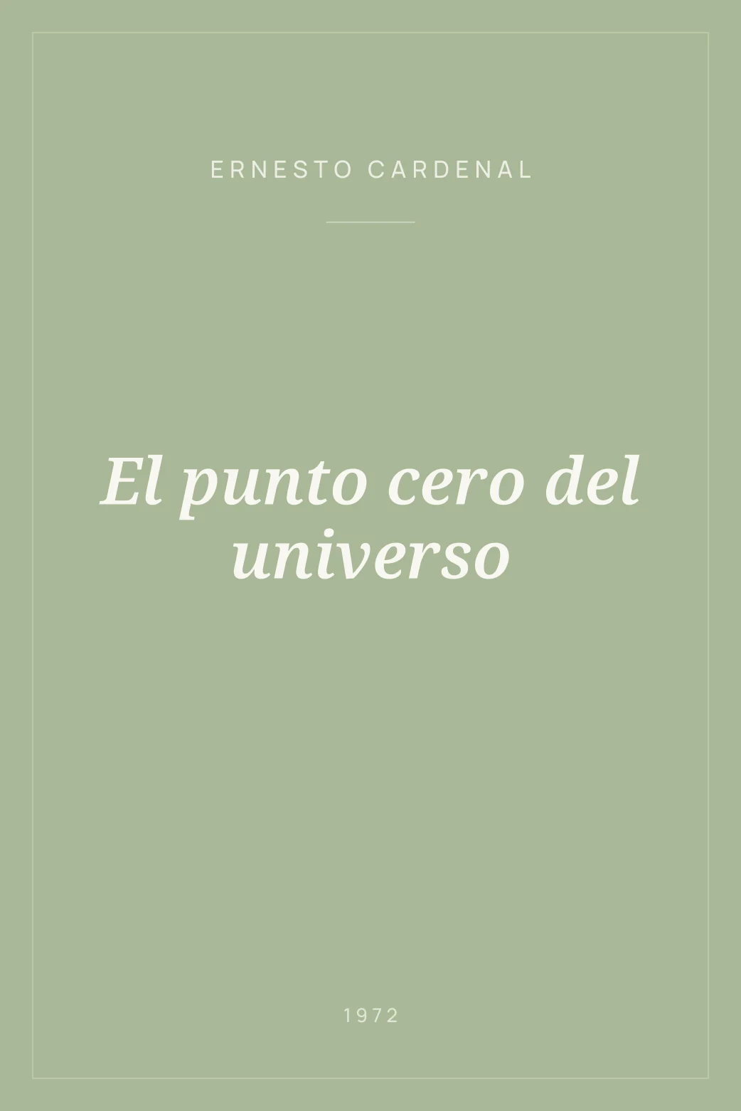 Portada de El punto cero del universo