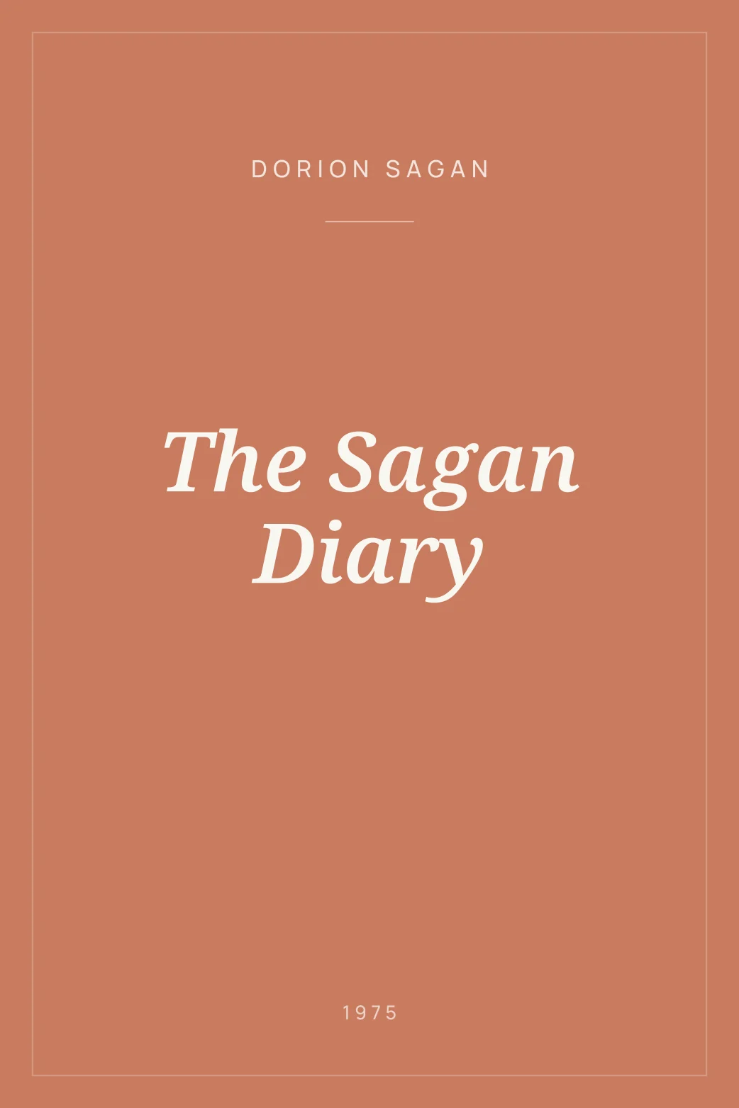 Portada de The Sagan Diary