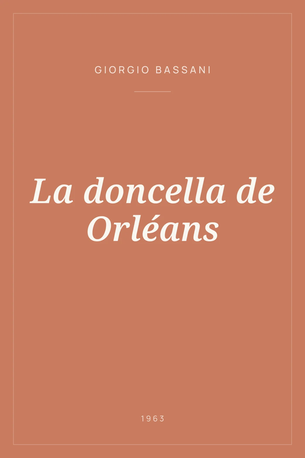 Portada de La doncella de Orléans