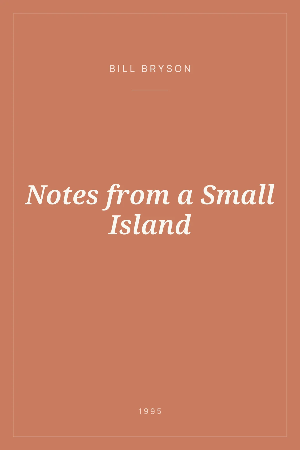 Portada de Notes from a Small Island