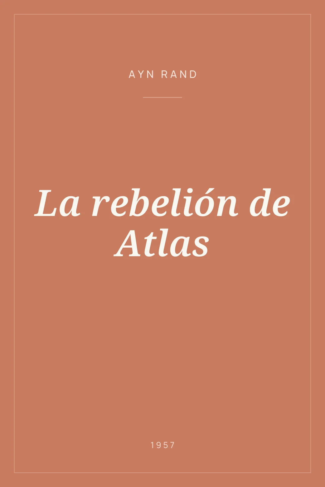 Portada de La rebelión de Atlas