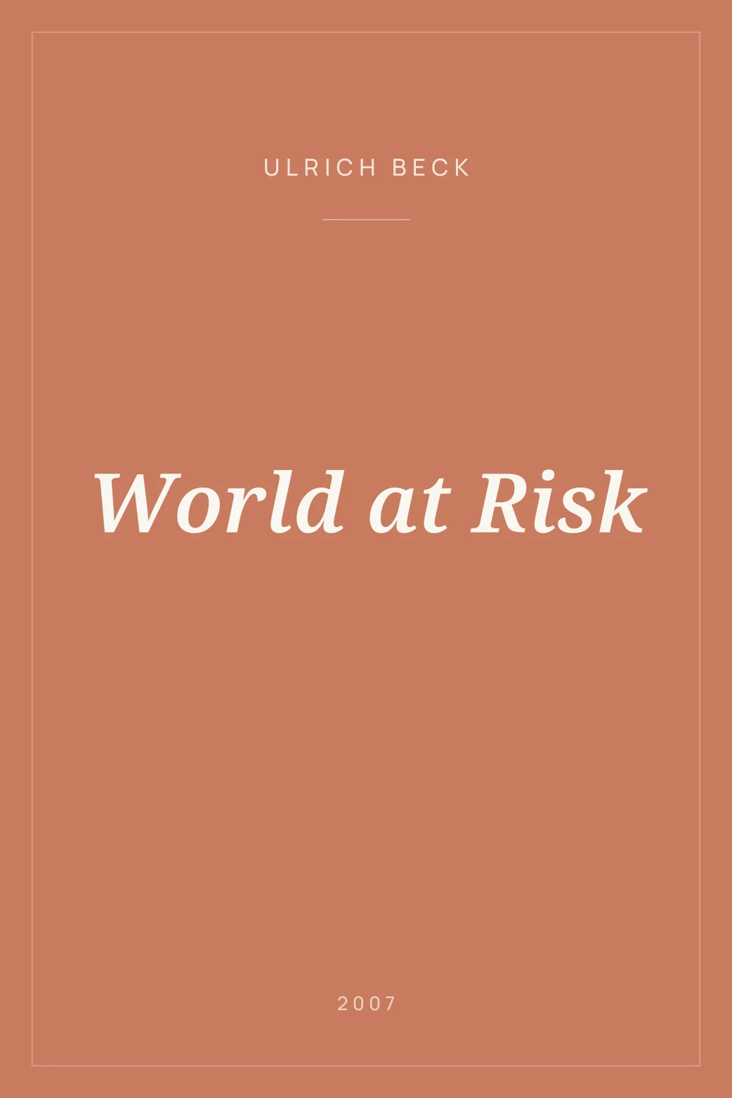 Portada de World at Risk