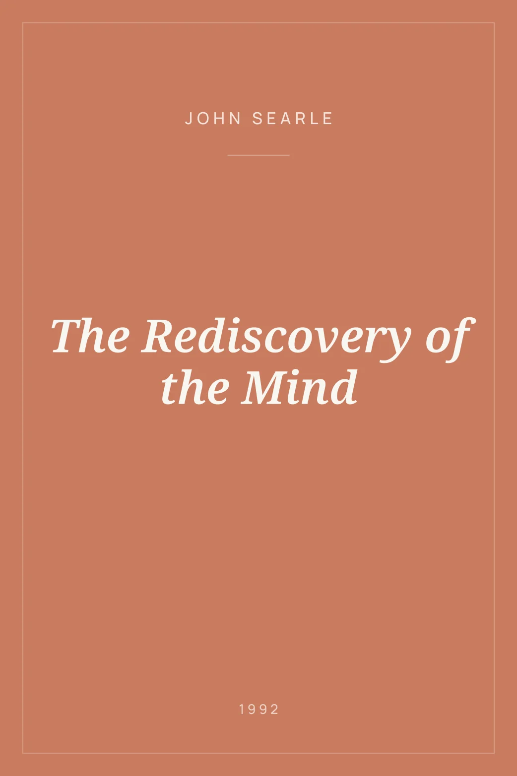 Portada de The Rediscovery of the Mind