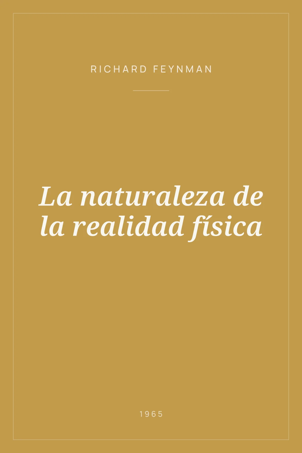Portada de La naturaleza de la realidad física