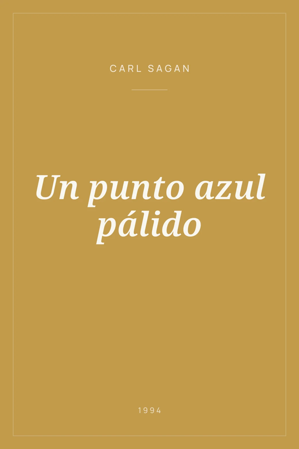 Portada de Un punto azul pálido