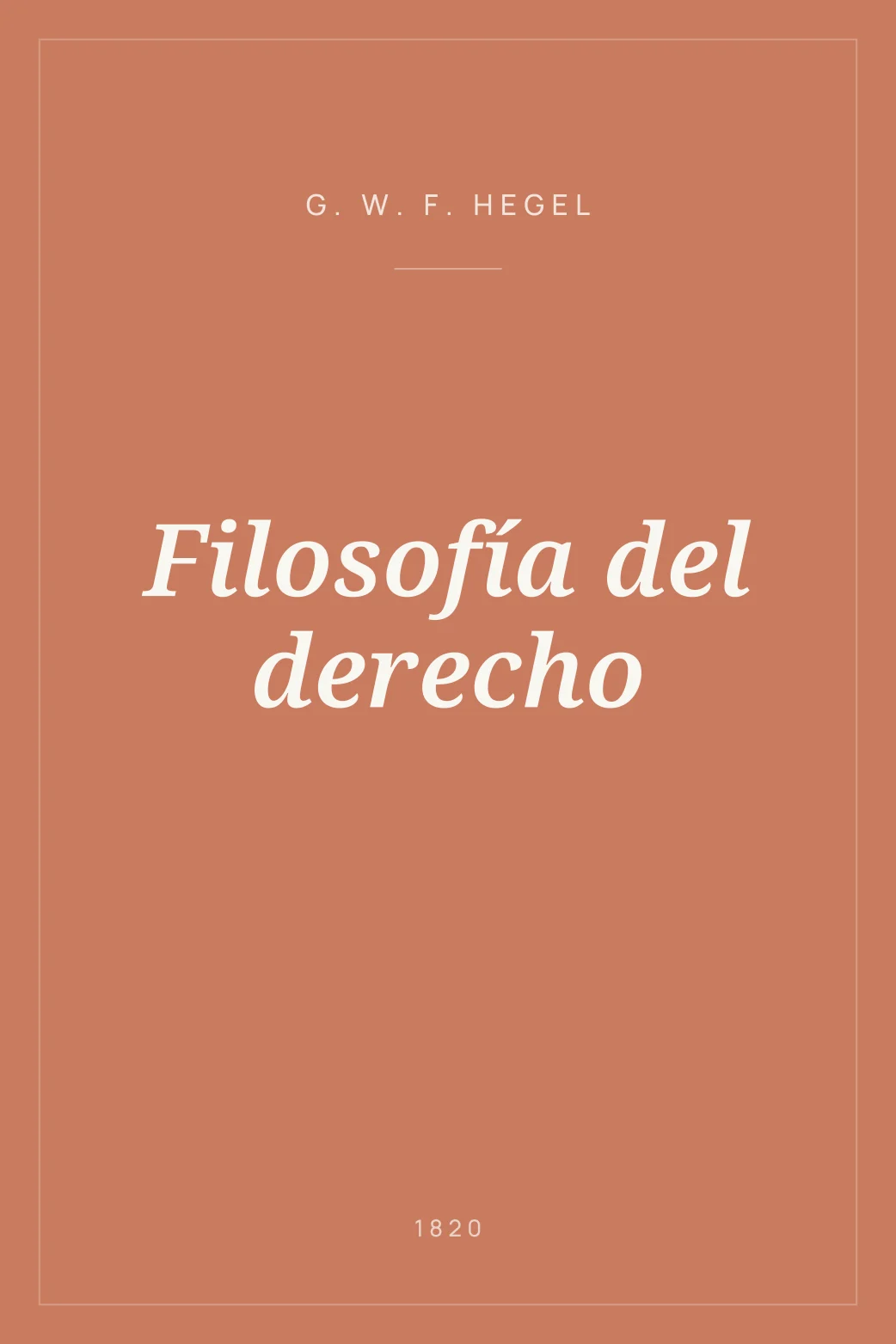 Portada de Filosofía del derecho