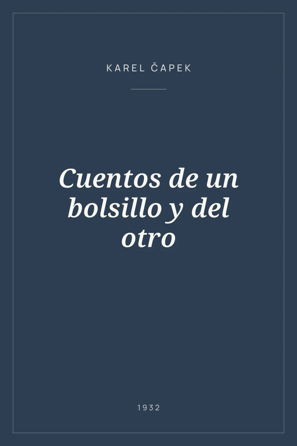 Portada de Cuentos de un bolsillo y del otro