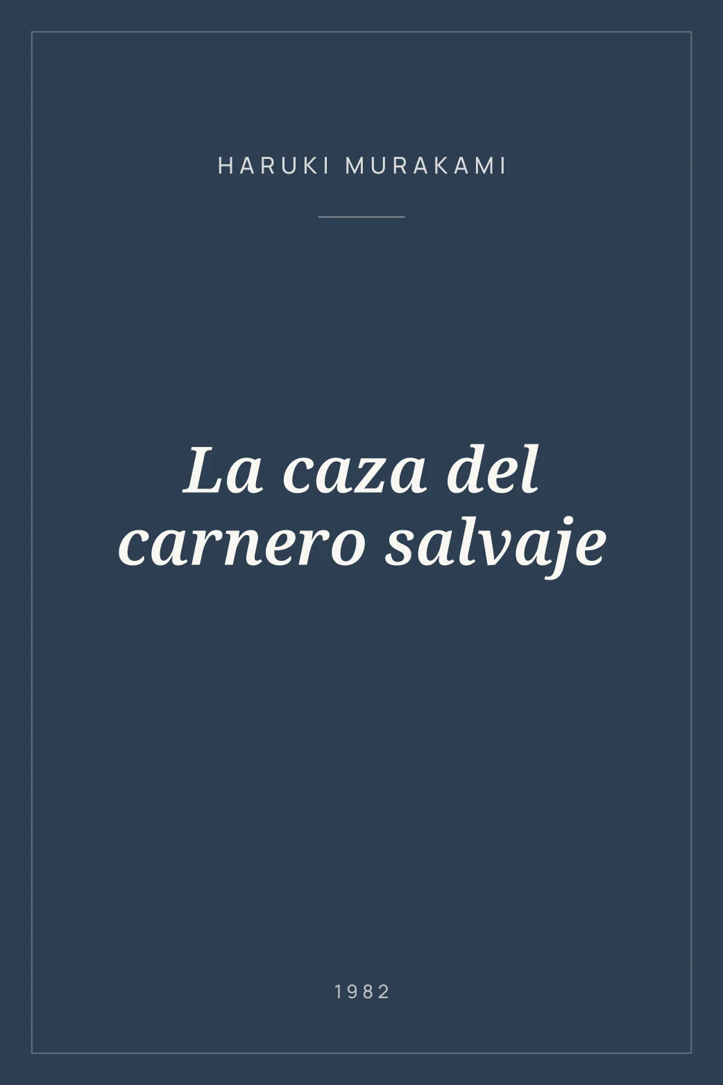 Portada de La caza del carnero salvaje
