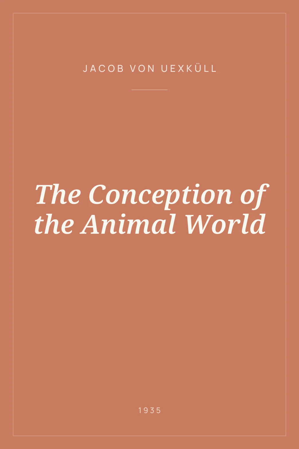 Portada de The Conception of the Animal World
