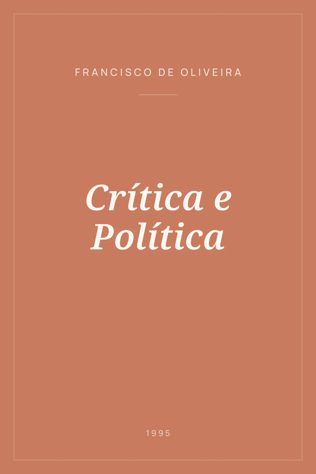 Portada de Crítica e Política