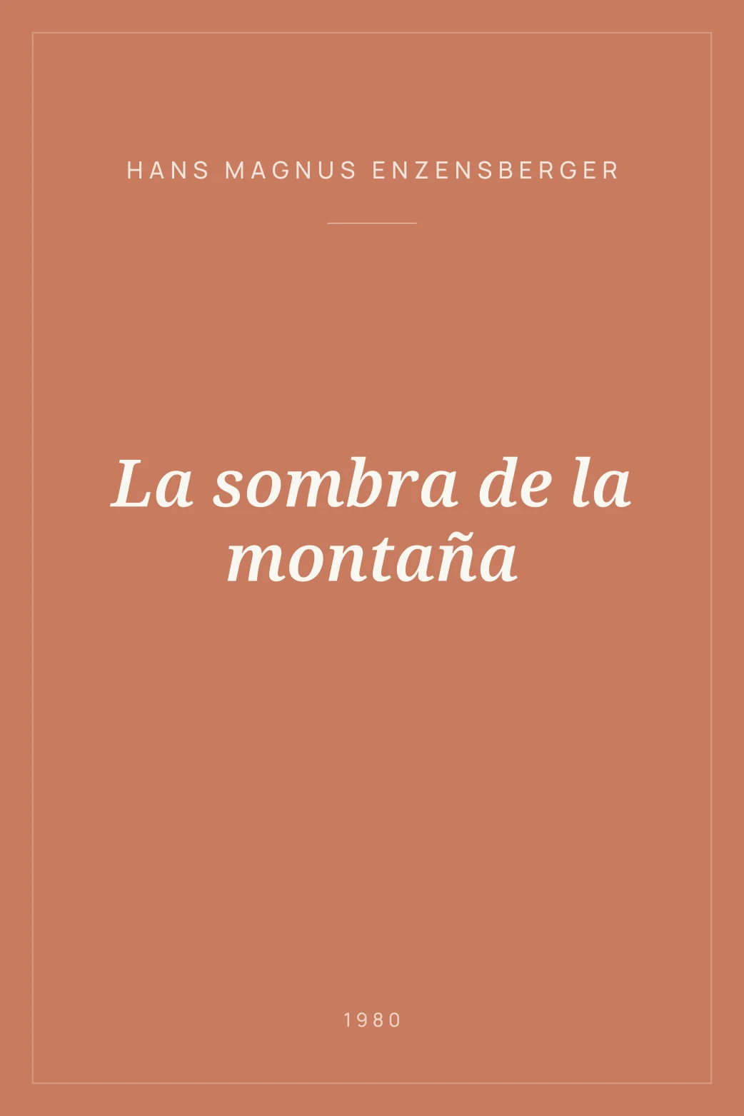 Portada de La sombra de la montaña