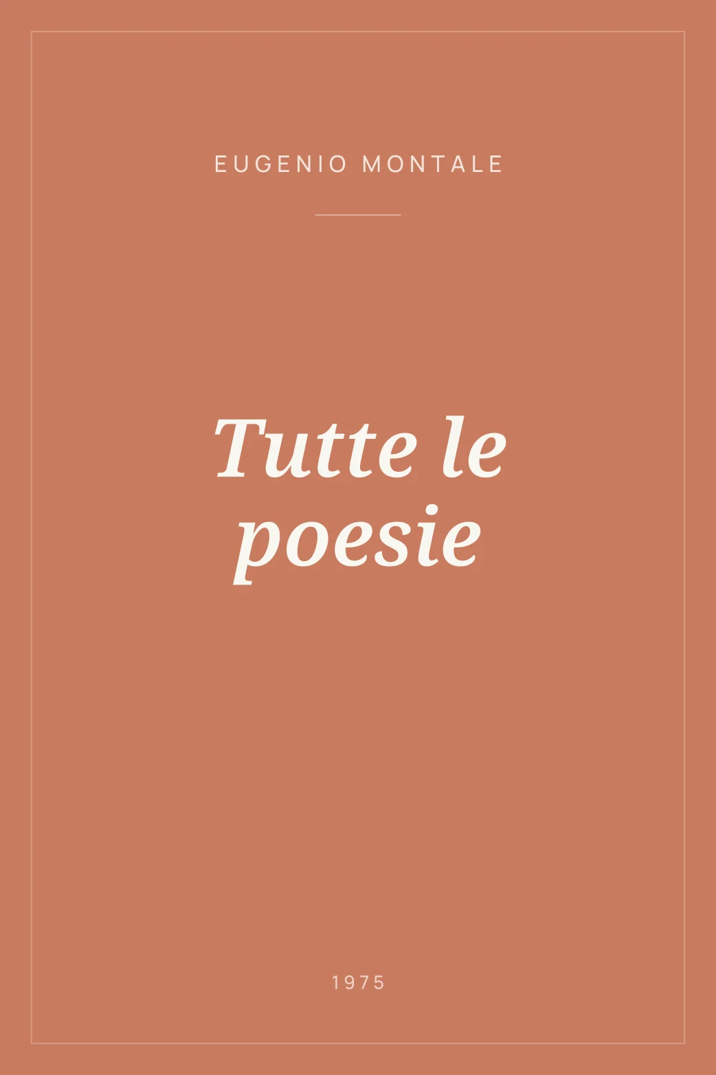 Portada de Tutte le poesie