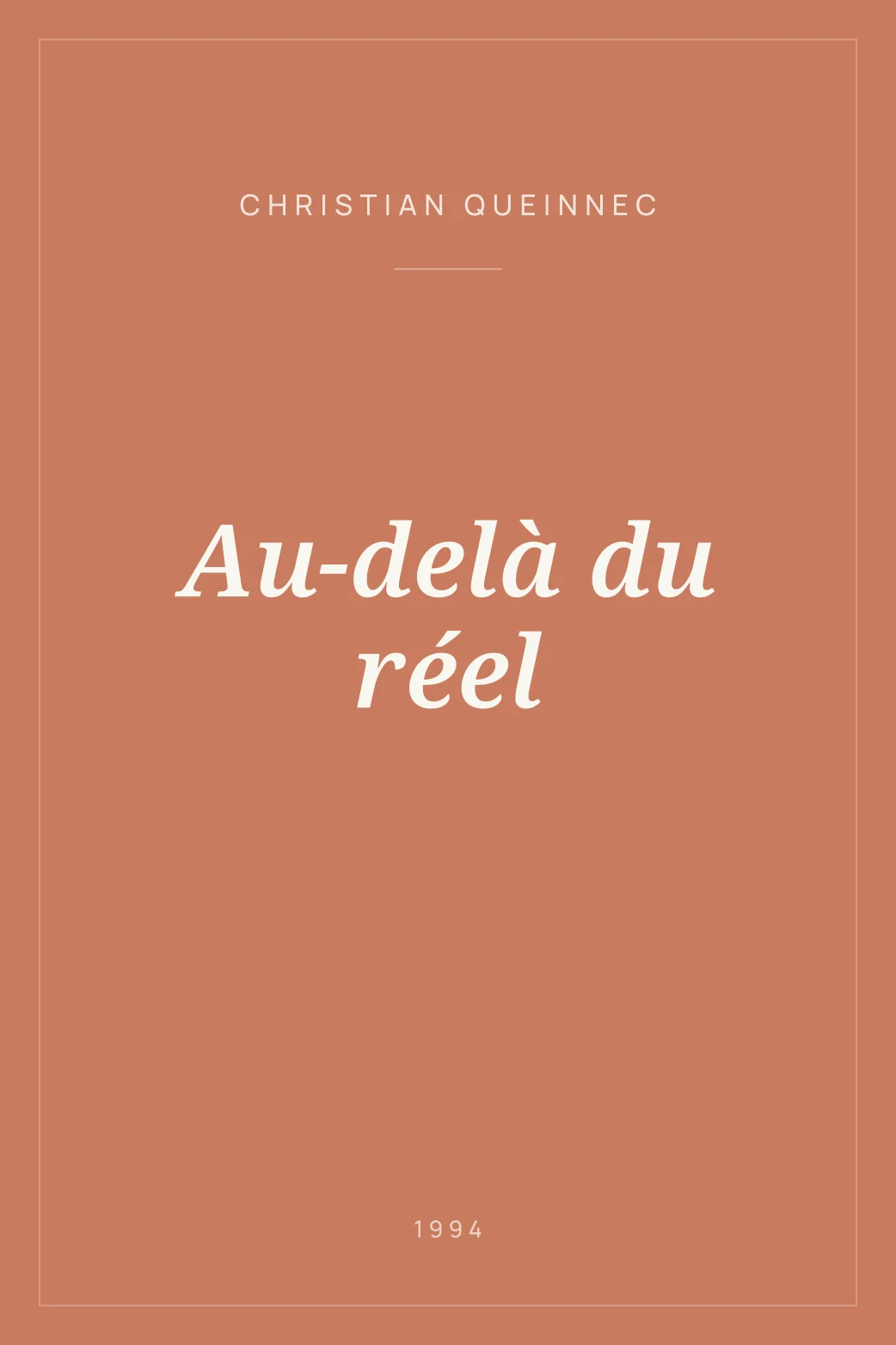 Portada de Au-delà du réel