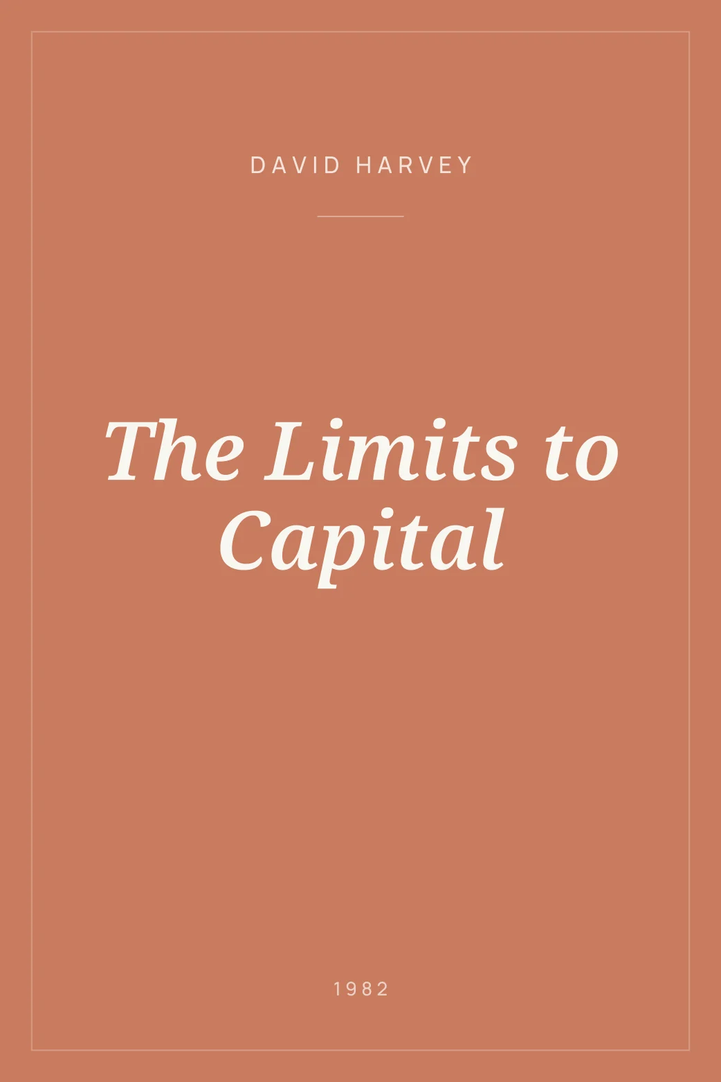 Portada de The Limits to Capital