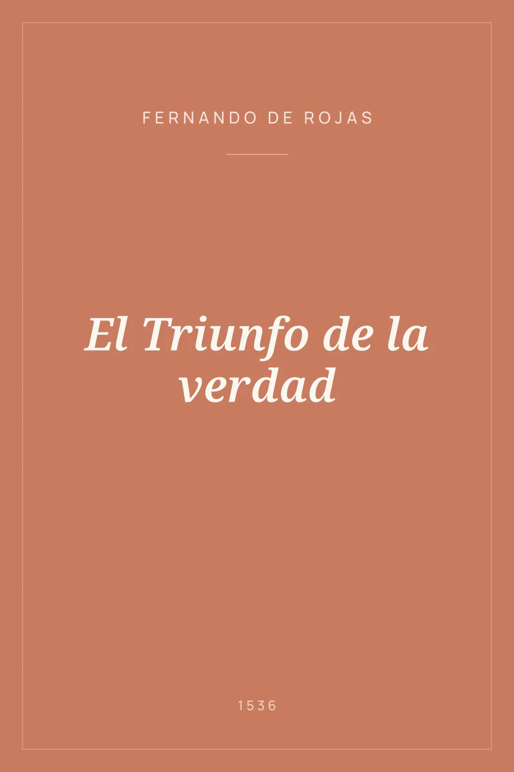Portada de El Triunfo de la verdad