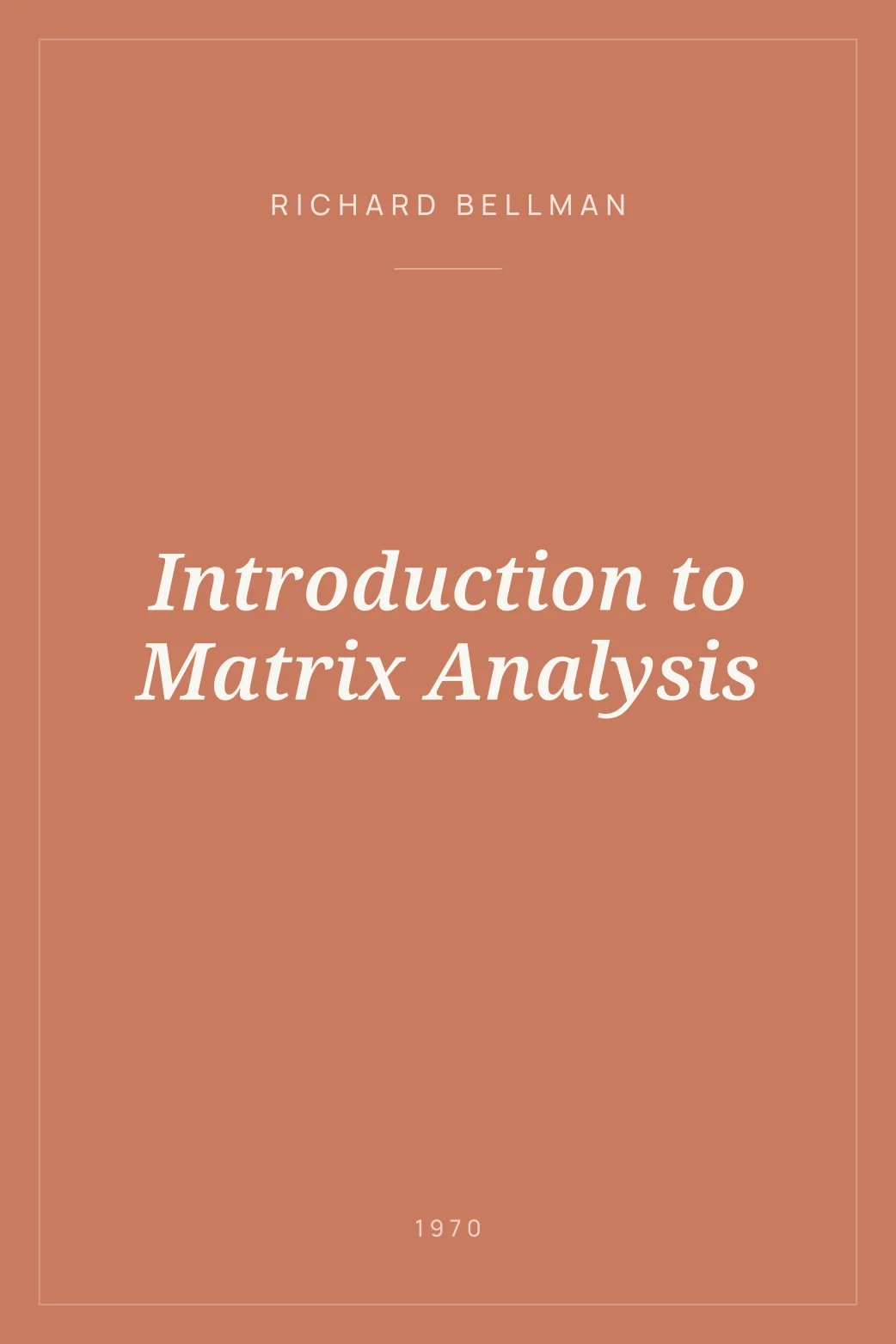 Portada de Introduction to Matrix Analysis