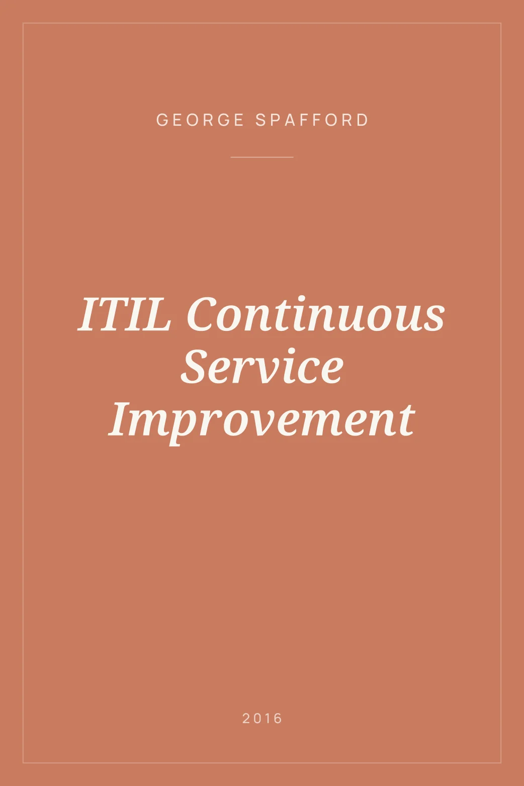 Portada de ITIL Continuous Service Improvement