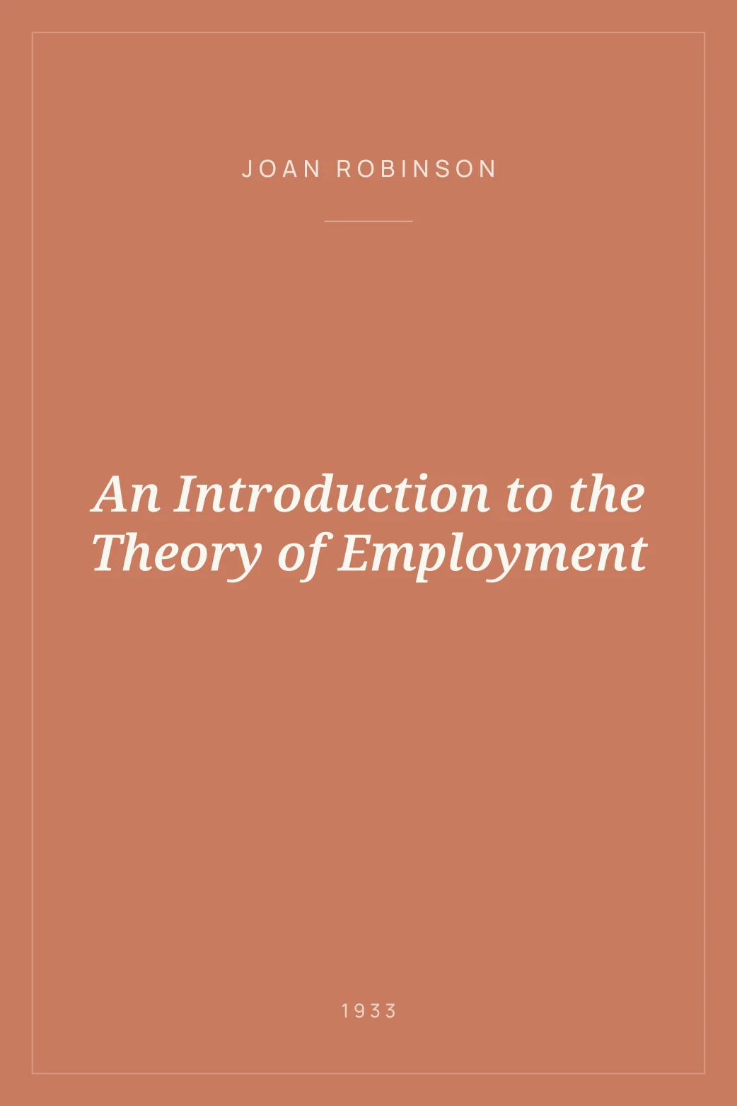 Portada de An Introduction to the Theory of Employment
