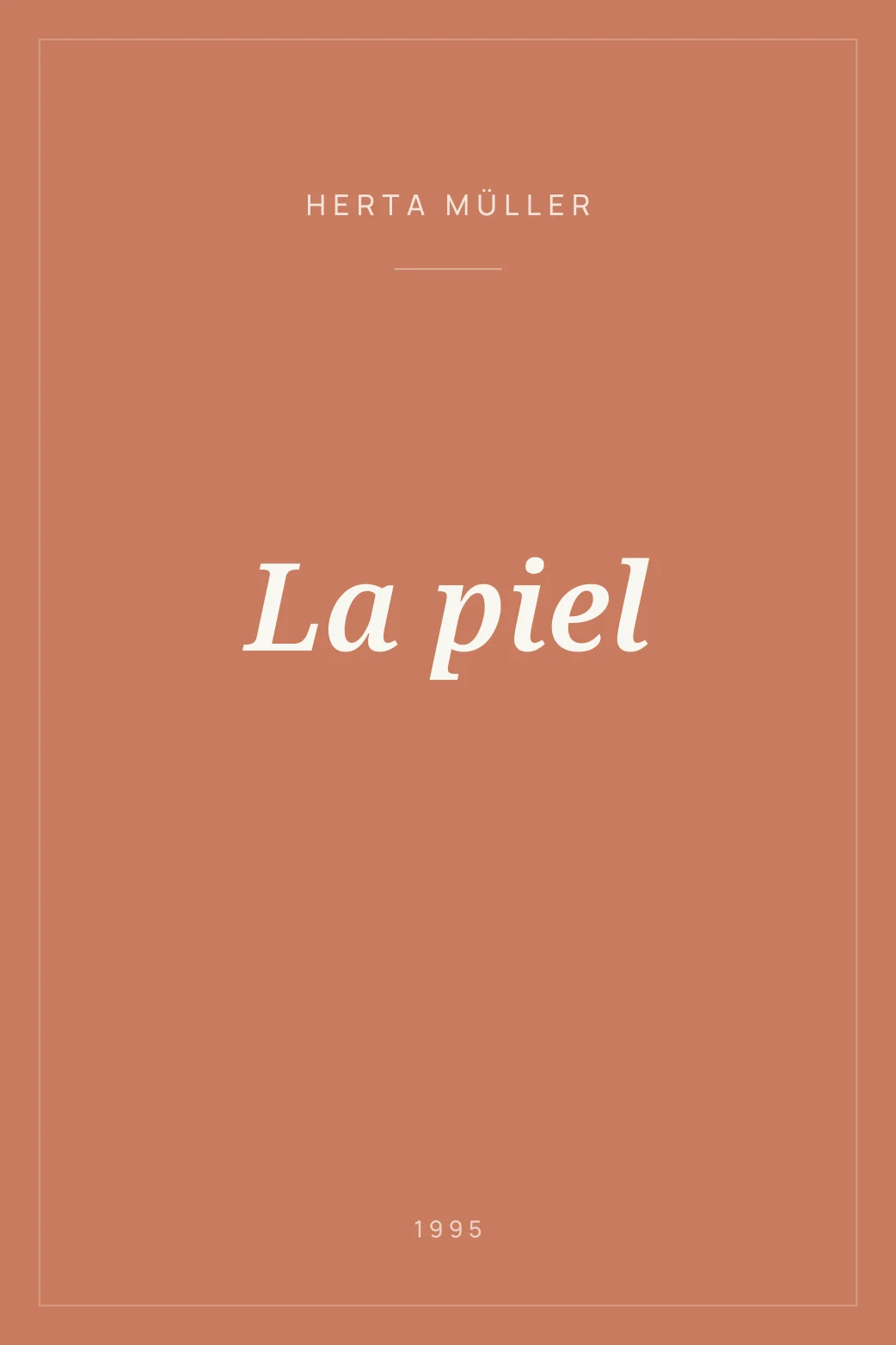 Portada de La piel