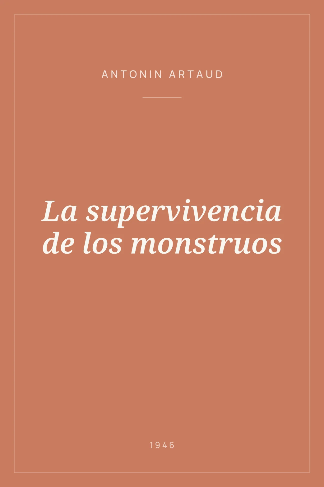 Portada de La supervivencia de los monstruos