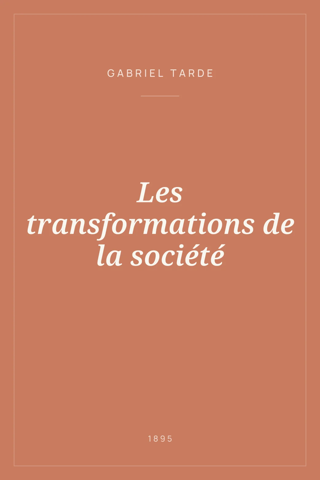 Portada de Les transformations de la société